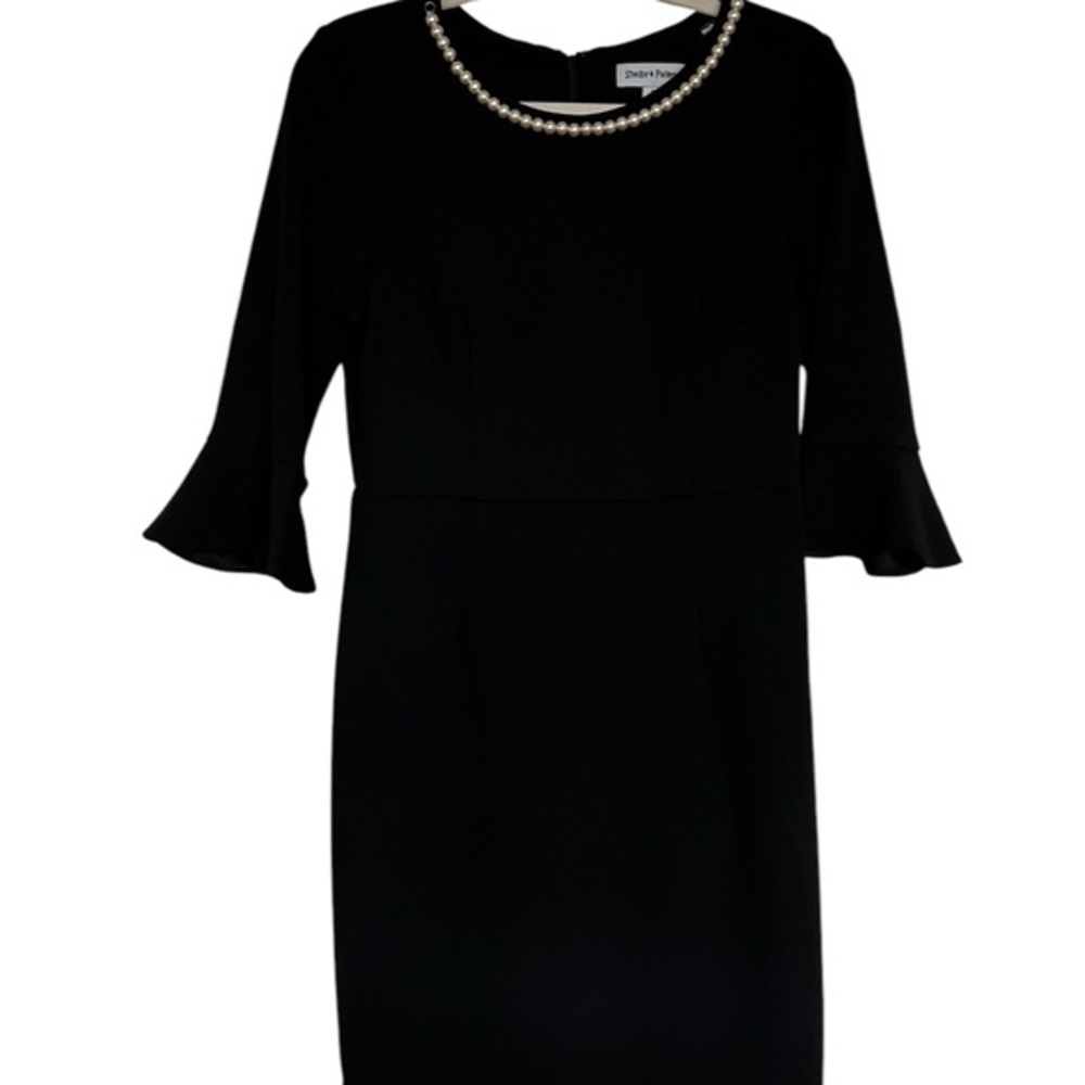 Shelby & Palmer Black Sheath Dress with Bell Sleeves
